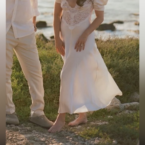 Rodarte lace trimmed satin gown - Picture 7 of 12